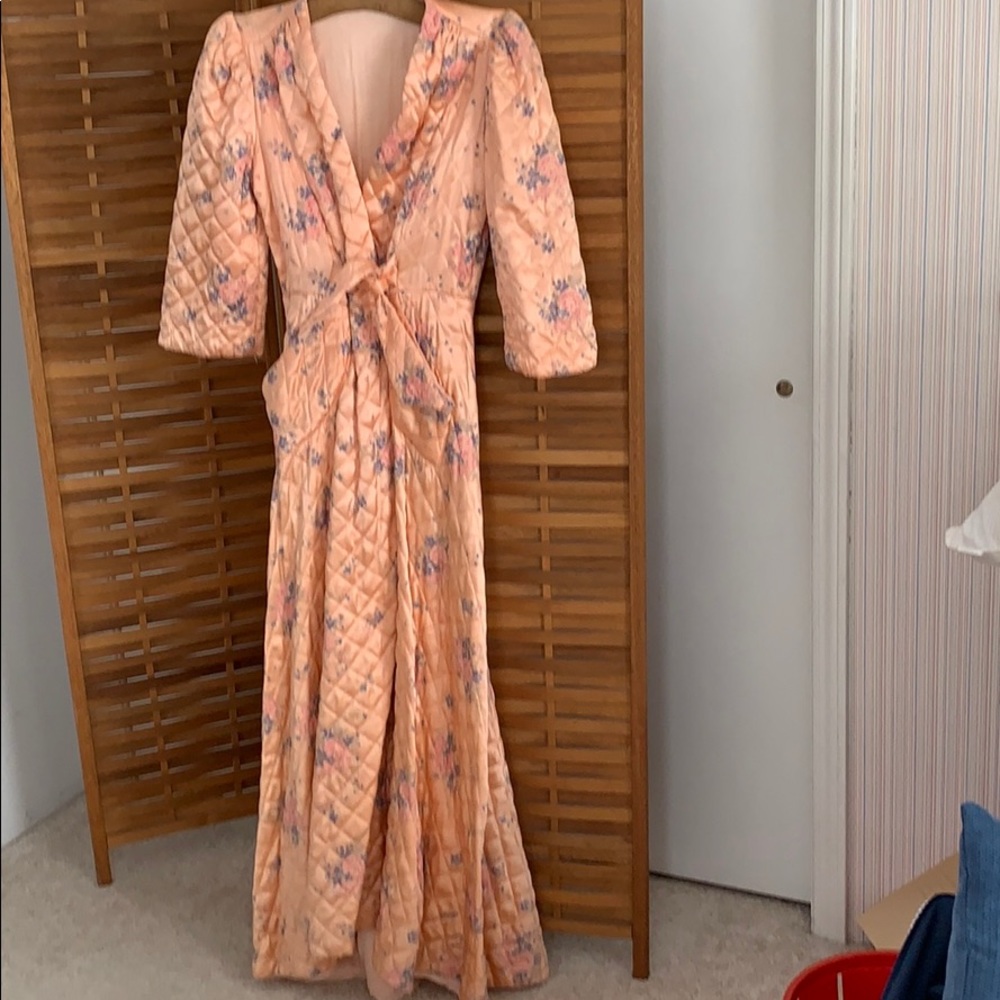 Vintage 40’s quilted satin robe
